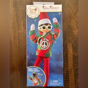 NIB Elf On The Shelf “Peace, Love, Christmas” and Sunglasses